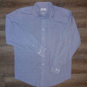 346 Brooks Bros Dress Shirt Blue Plaid Sz. M